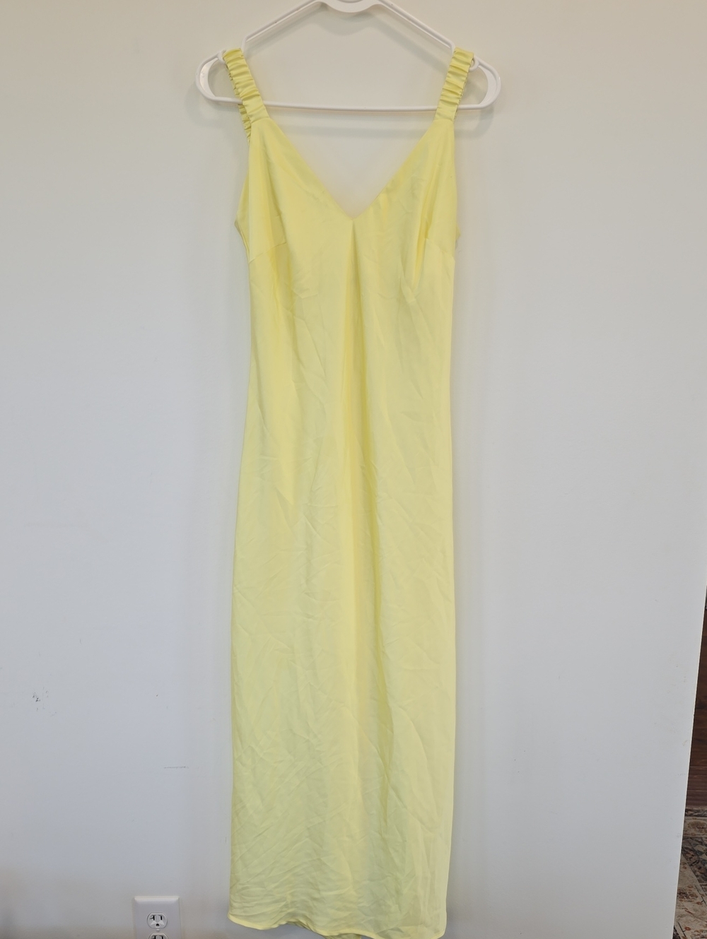 a new day Pale Yellow V-Neck Maxi Slip Dress